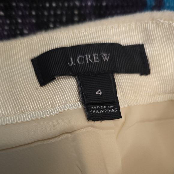 J. Crew Women's Beige Wool Blend Mini Skirt Size 4 Scalloped Hem - Picture 3 of 7